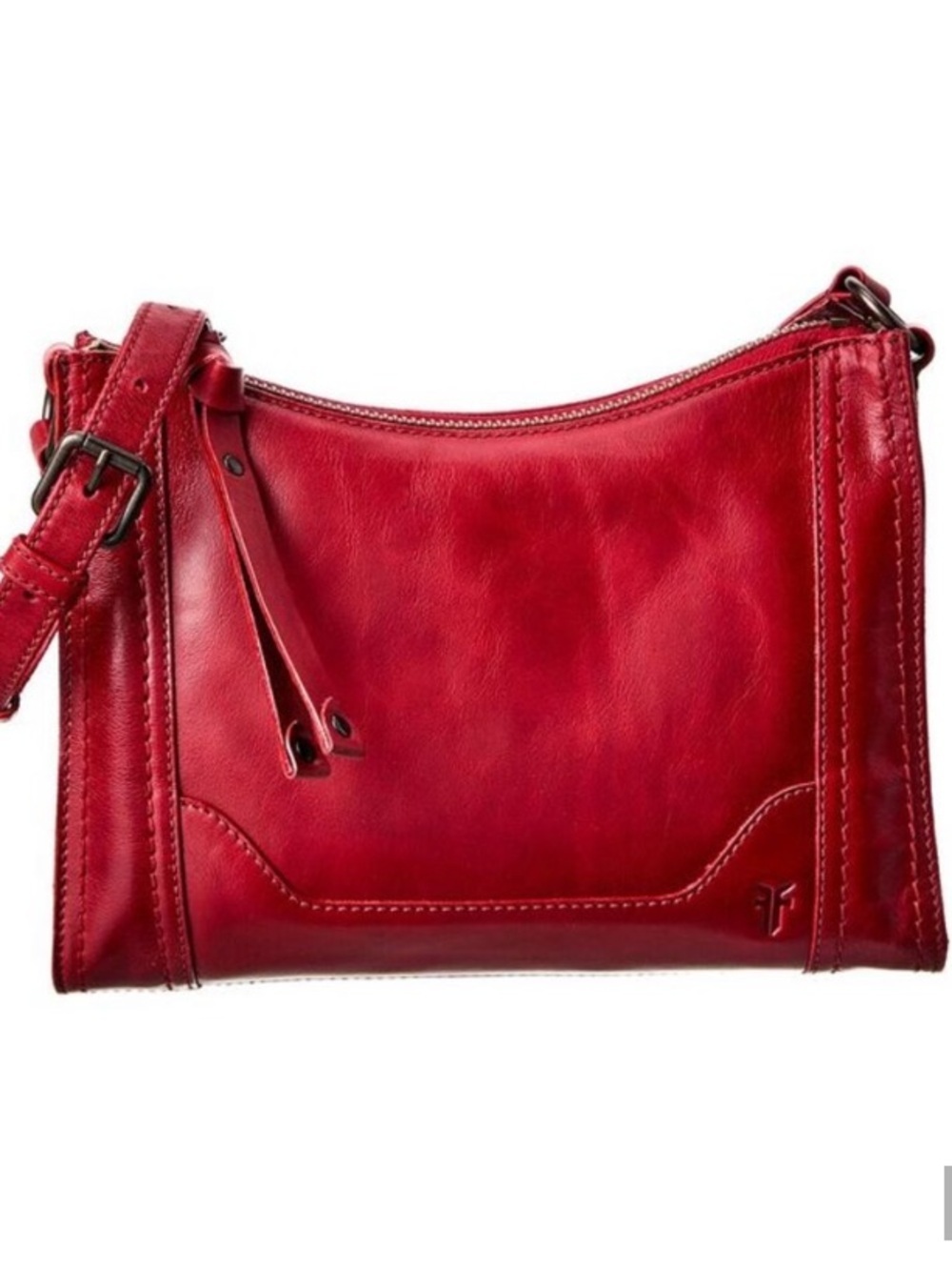 Frye Melissa Genuine Leather crossbody Purse Red